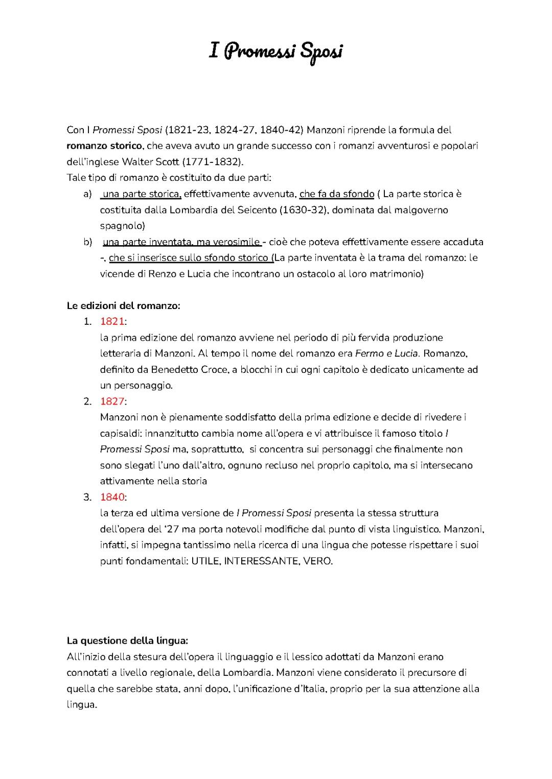 I Promessi Sposi: Analisi e Approfondimenti