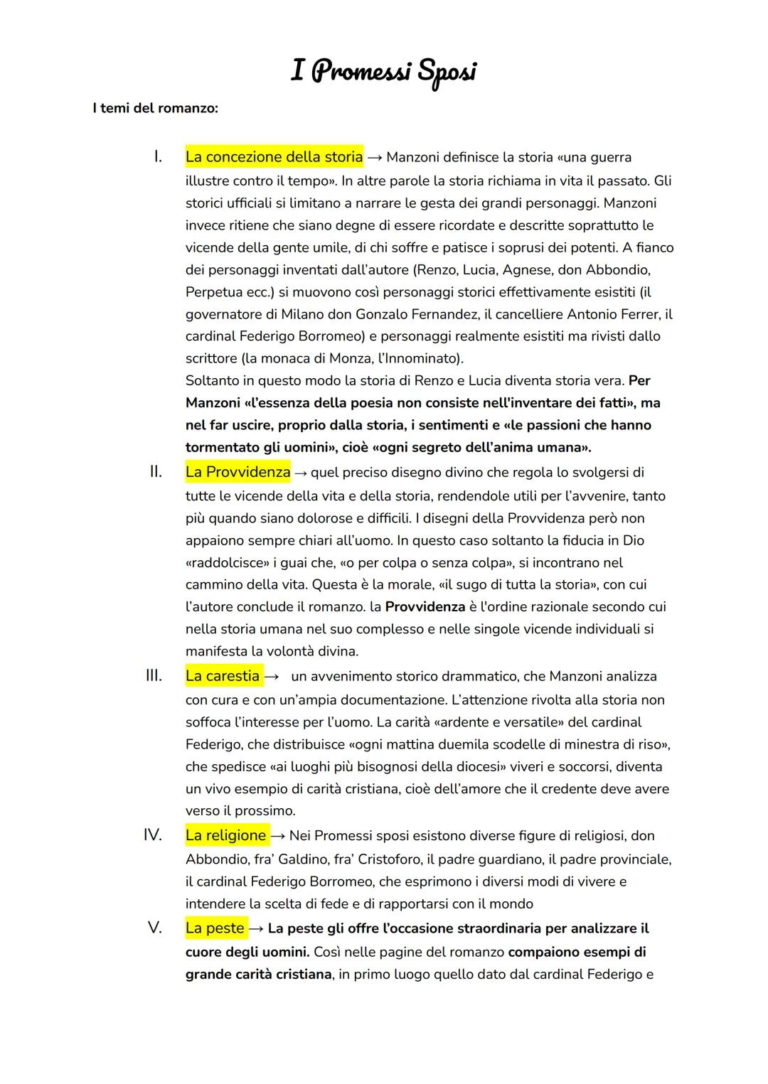 I Promessi Sposi
Con I Promessi Sposi (1821-23, 1824-27, 1840-42) Manzoni riprende la formula del
romanzo storico, che aveva avuto un grande