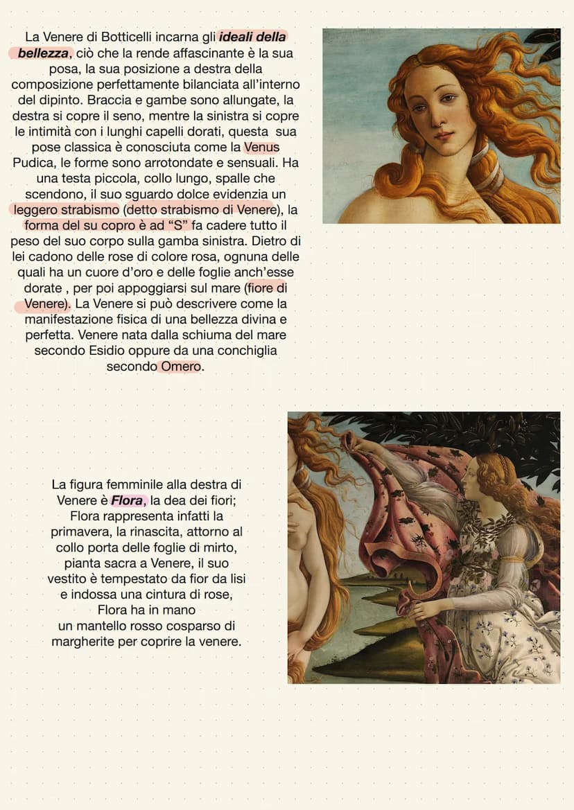 La nascita di Venere
Alla primavera si collega con un uguale intento pedagogico la Nascita di Venere.
Eseguita intorno al 1484-1485 per la V
