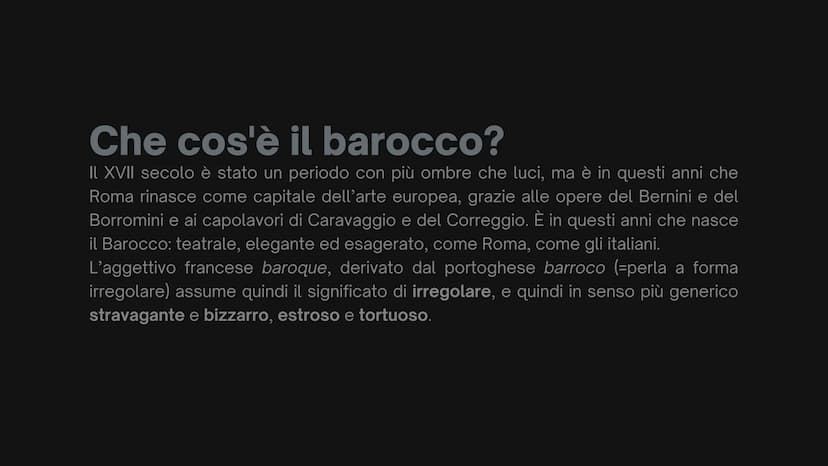 il Barocco
Bernini e
Borromini
Presentazione di David Cotea, Dea Feliciangeli ed Emanuela
Incitti, IVB. 66
In queste slide andremo ad analiz