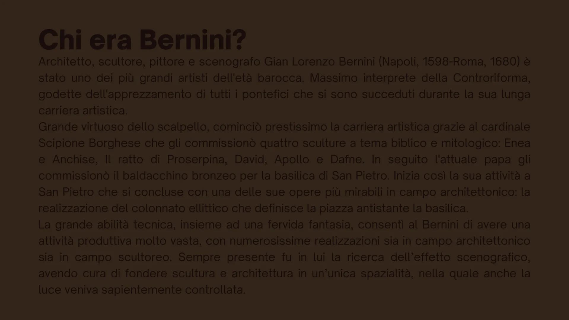 il Barocco
Bernini e
Borromini
Presentazione di David Cotea, Dea Feliciangeli ed Emanuela
Incitti, IVB. 66
In queste slide andremo ad analiz