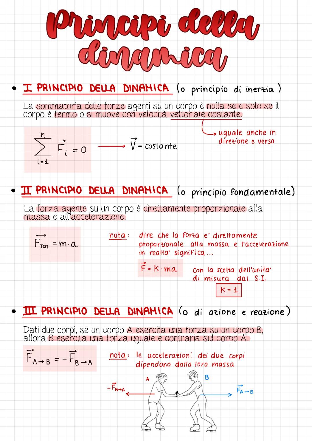 I tre principi della dinamica spiegati per ragazzi