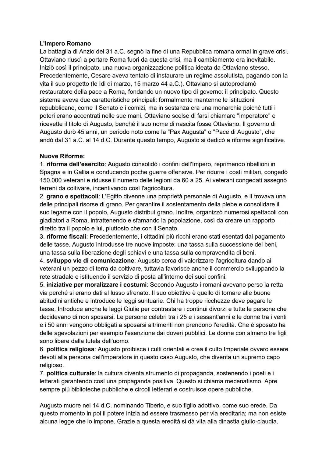 # L'Impero Romano
La battaglia di Anzio del 31 a.C. segnò la fine di una Repubblica romana ormai in grave crisi.
Ottaviano riuscì a portare 