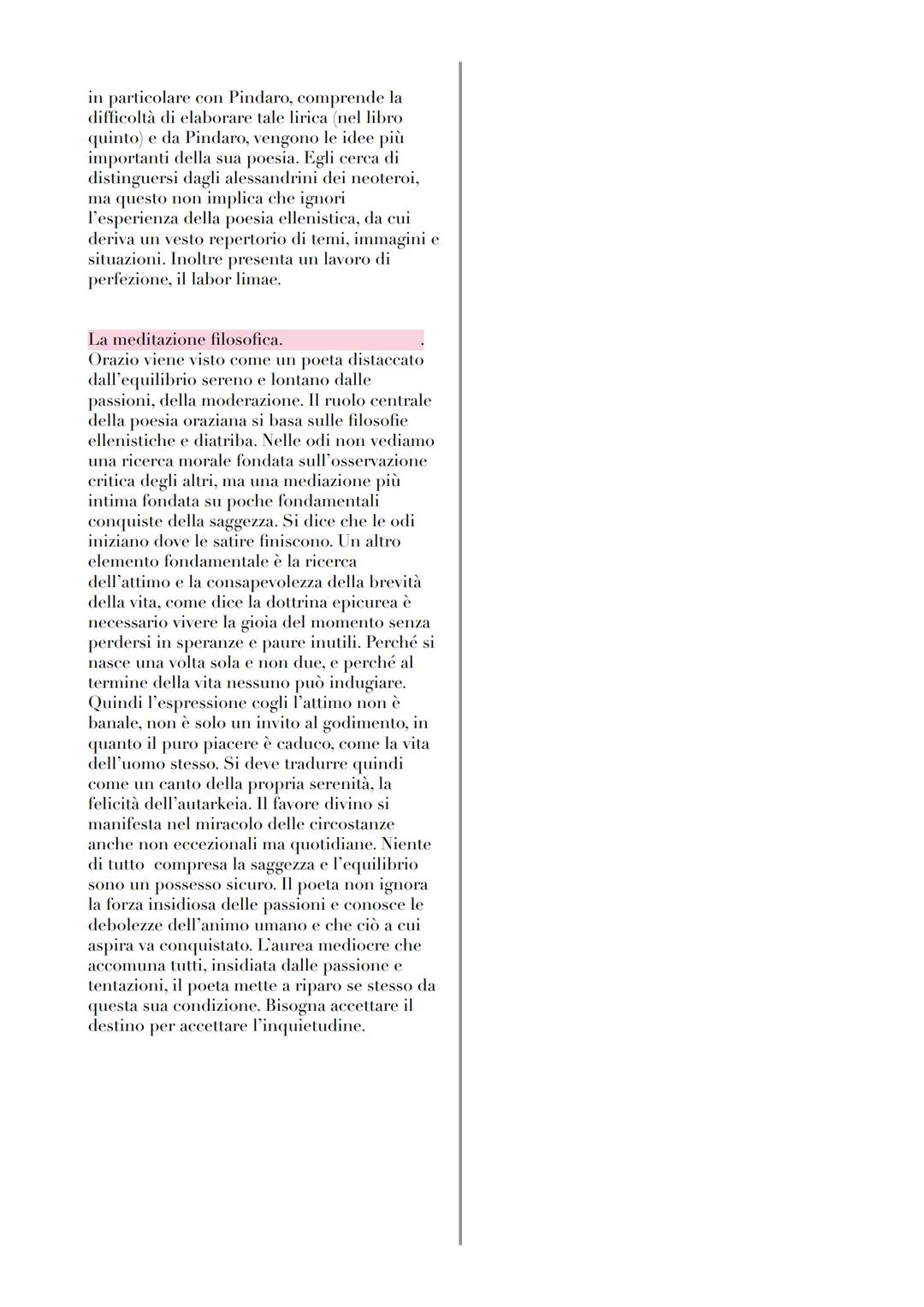# Orazio

Vita.

Orazio nacque a Venosa nel 65 a.c, una
colonia romana. Era di padre liberto e
possedeva una piccola proprietà e trasferitos