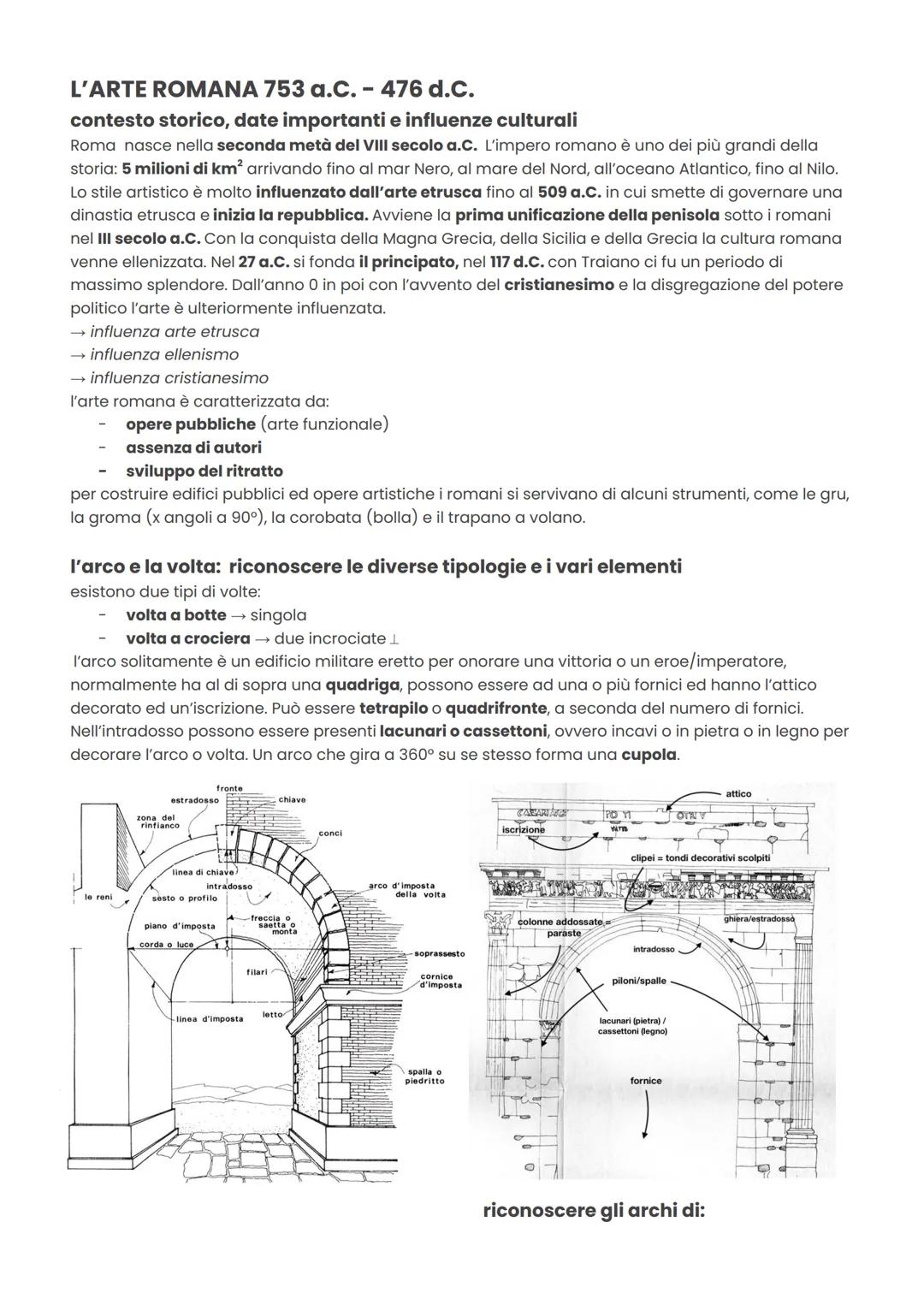 L'ARTE ROMANA 753 a.C. - 476 d.c.
contesto storico, date importanti e influenze culturali
Roma nasce nella seconda metà del VIII secolo a.C.