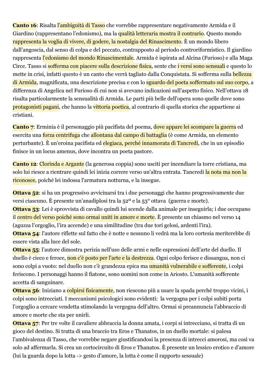 Tasso
Torquato Tasso nasce nel 1544 a Sorrento, da una nobile famiglia bergamasca. Il padre è un
cortigiano, e si sposta in varie città (Sal