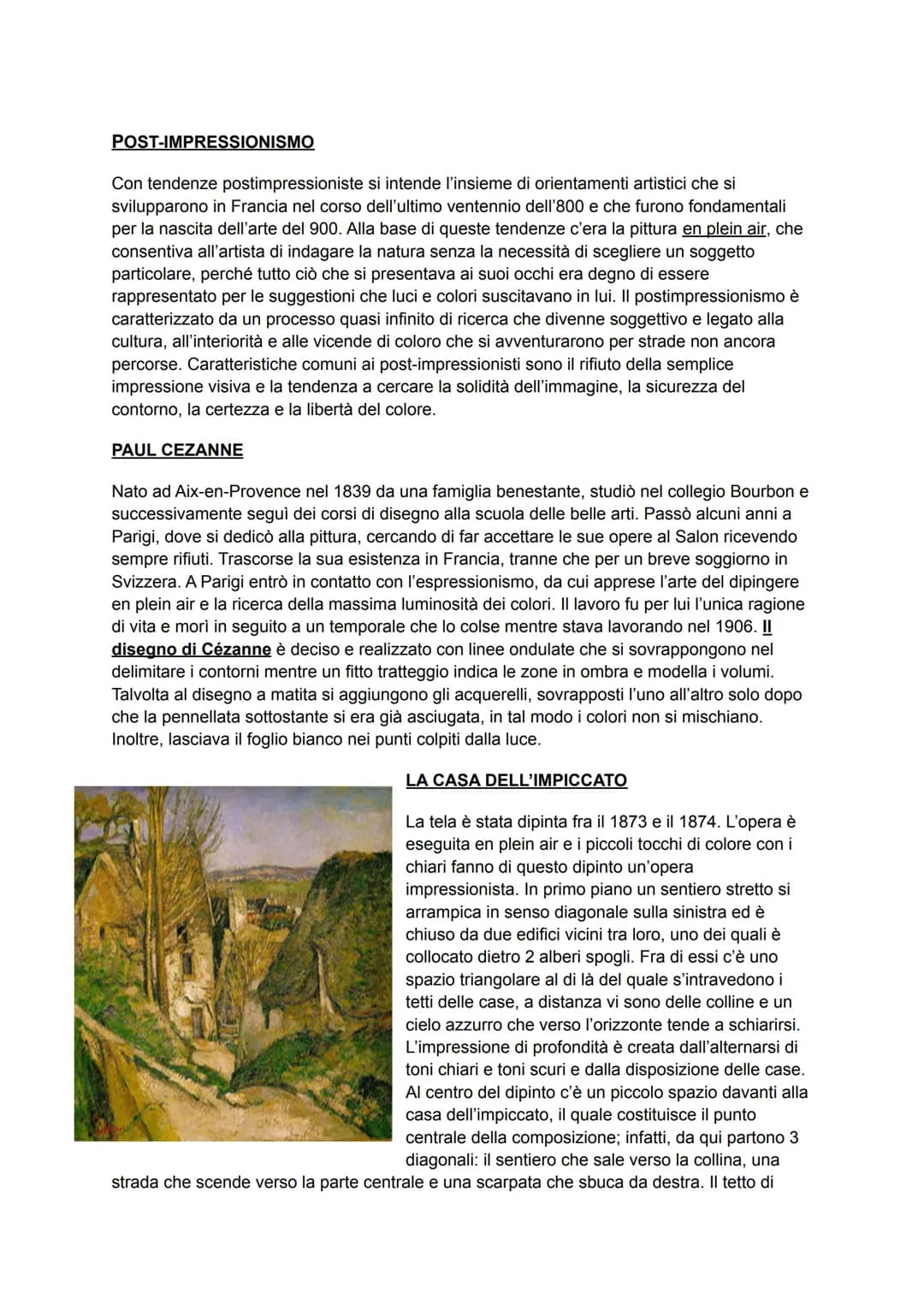 POST-IMPRESSIONISMO
Con tendenze postimpressioniste si intende l'insieme di orientamenti artistici che si
svilupparono in Francia nel corso 