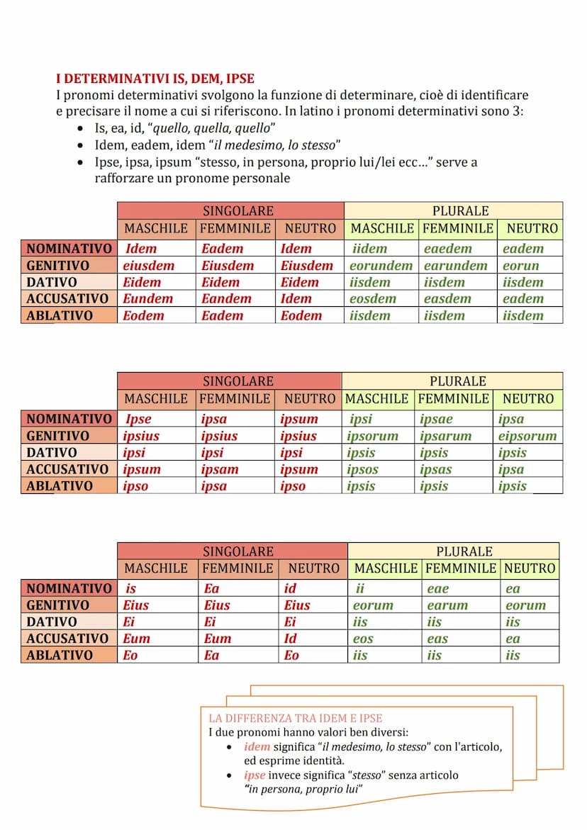 LA PRIMA DECLINAZIONE
NOMINATIVO
GENITIVO
DATIVO
ACCUSATIVO
VOCATIVO
ABLATIVO
LA SECONDA DECLINAZIONE
NOMINATIVO
GENITIVO
DATIVO
ACCUSATIVO
