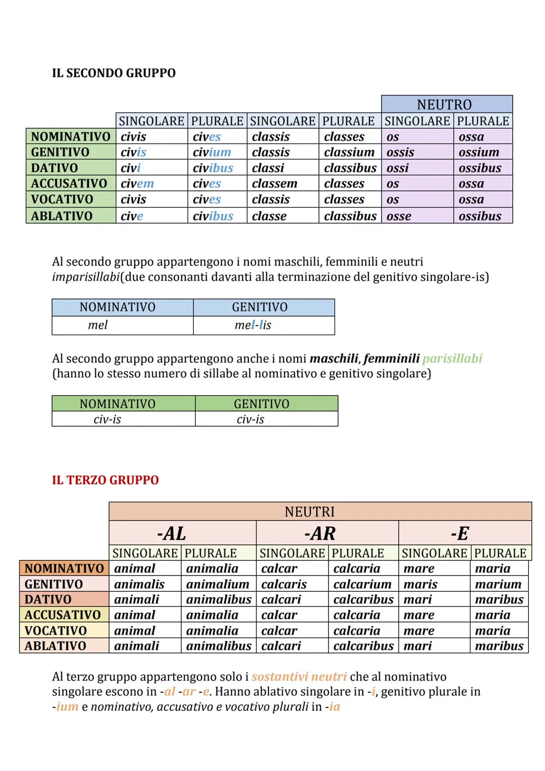 Guida alle Declinazioni e Coniugazioni Latine: Schemi e PDF