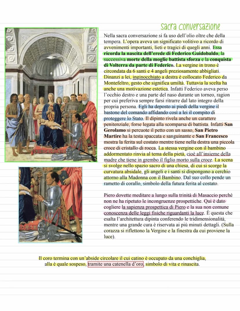 PIERO DELLA FRANCESCA
In Piero della Francesca, massimo artista intellettuale di Rinascimento, gli interessi scientifici teorici sono messi
