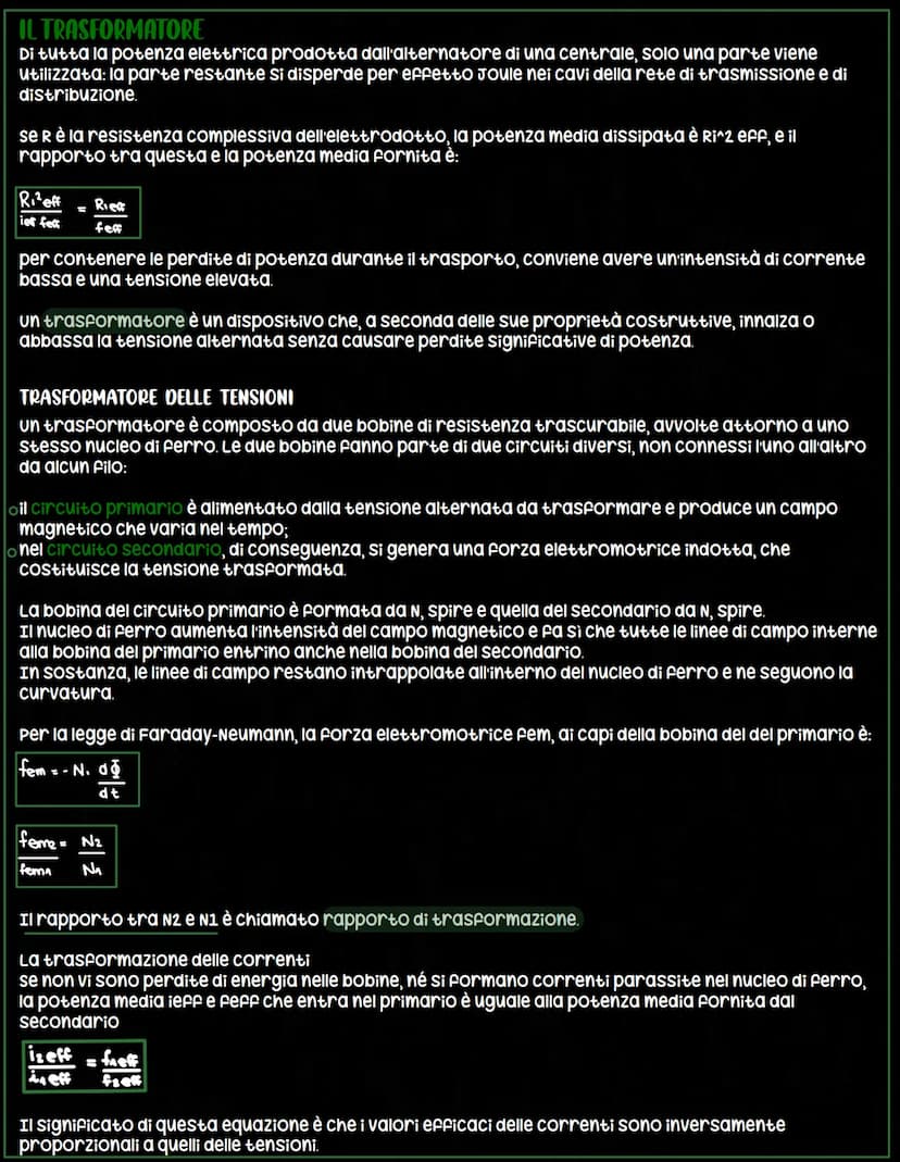 La corrente alternata
ALTERNATORE
un alternatore è un dispositivo che trasforma energia cinetica in energia elettrica.
L'alternatore contien
