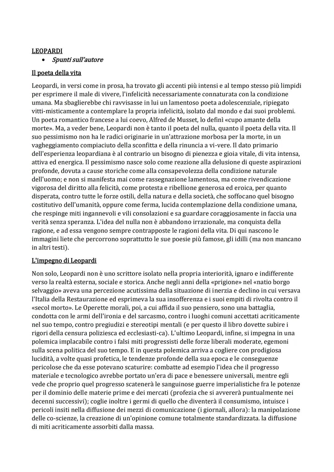 Leopardi: Una Vita Intensa e il Suo Genio Letterario