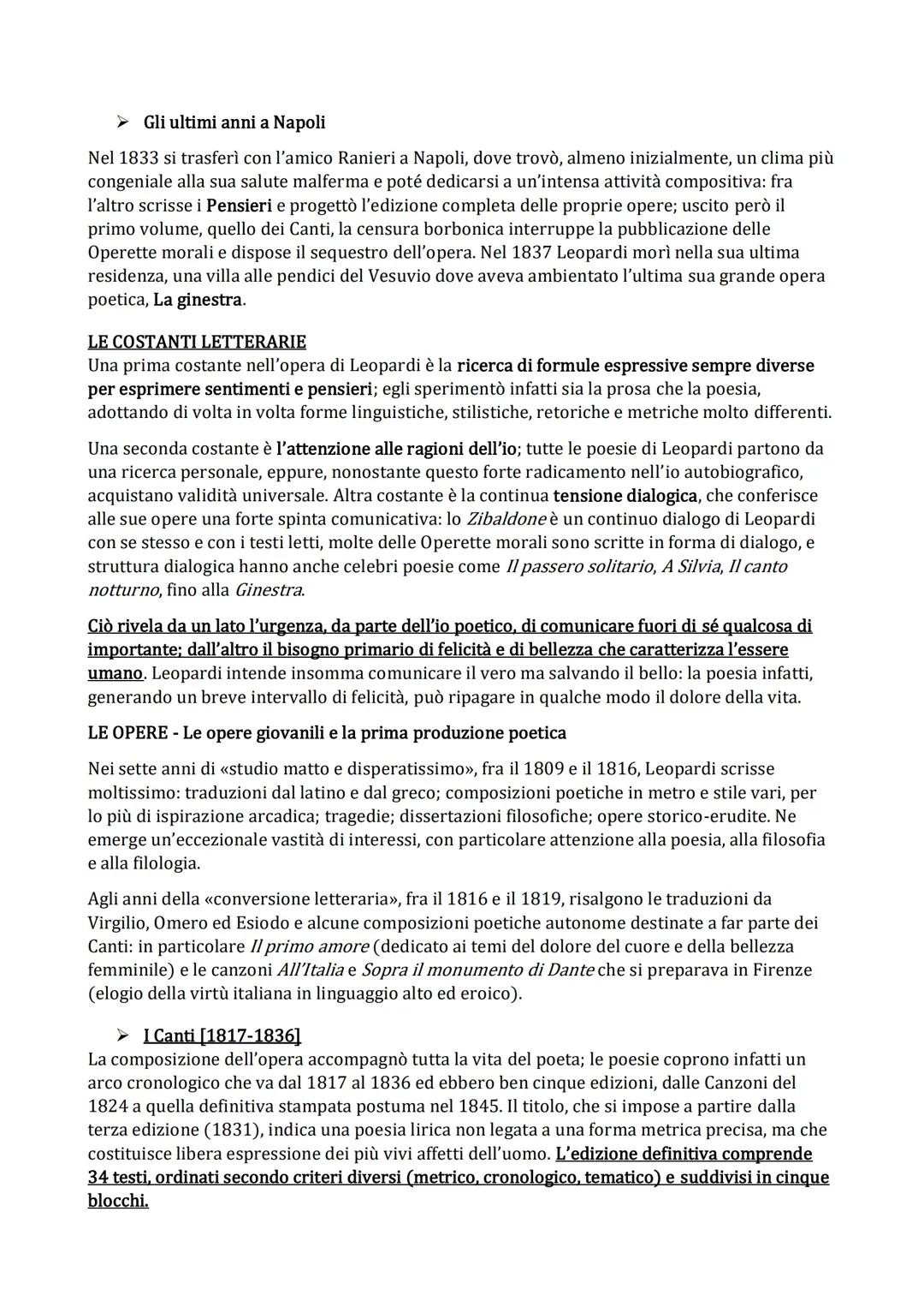 # LEOPARDI

*   Spunti sull'autore

## Il poeta della vita

Leopardi, in versi come in prosa, ha trovato gli accenti più intensi e al tempo 