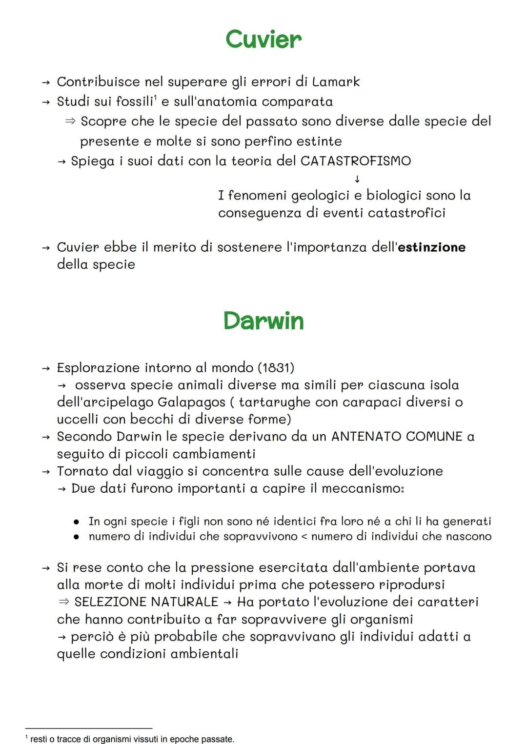 FISSISMO
→>>
→
Fino alla seconda metà del Settecento
Si ha una concezione FISSATA della natura
Le specie sono
immutabili e statiche e vengon