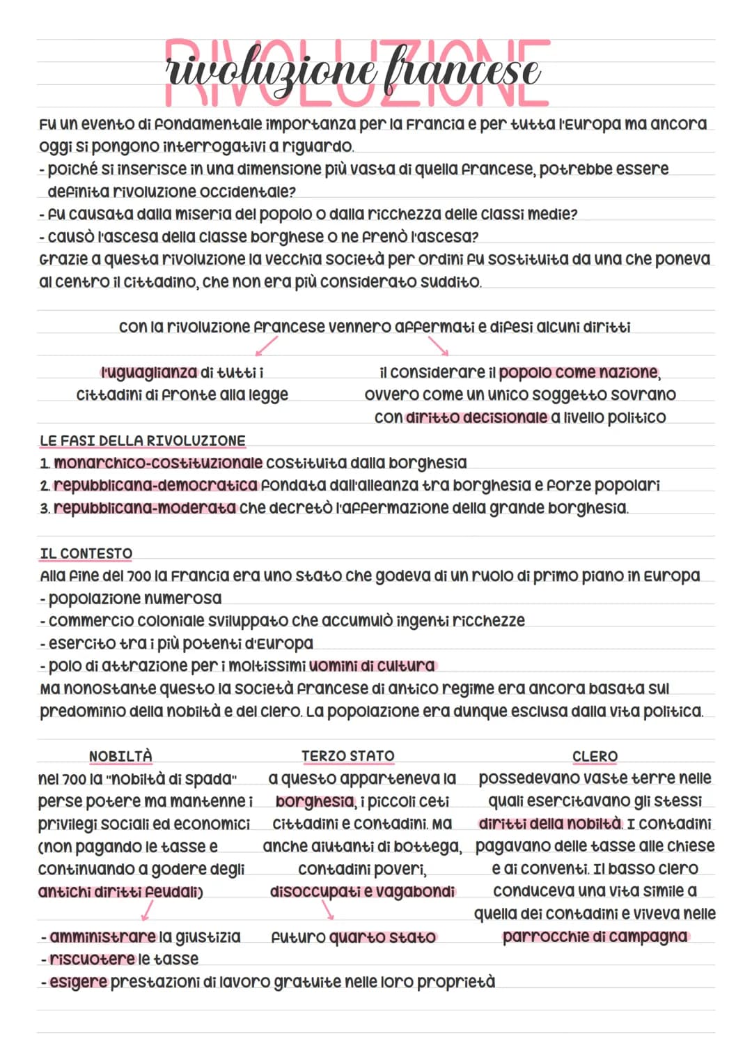rivoluzione francese
Fu un evento di fondamentale importanza per la Francia e per tutta l'Europa ma ancora
oggi si pongono interrogativi a r