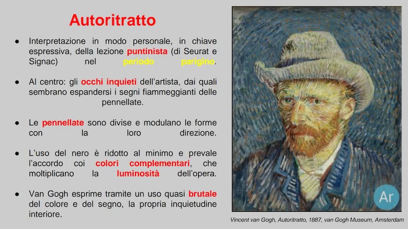 Vincent
van Gogh
1853-1890
Vincent van Gogh, Autoritratto, 1887, 803 x 998, Amsterdam Gli esordi: un realismo d'intonazione sociale
Vincent 