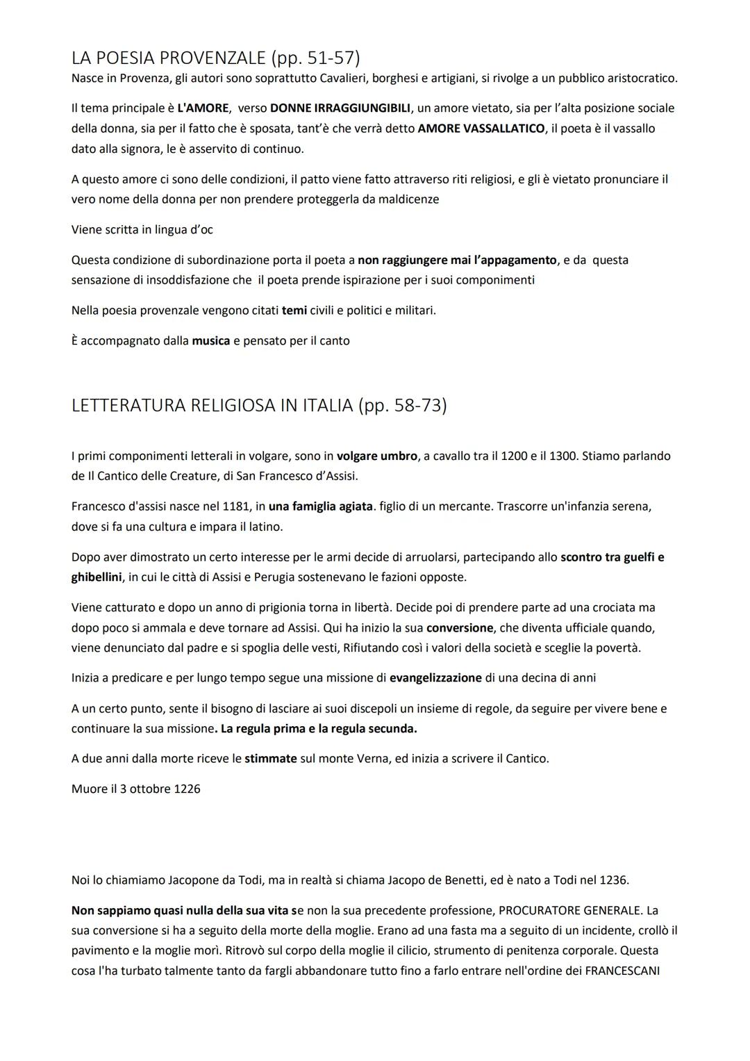 LETTERATURA ITALIANA
La nascita dell'Europa
Contesto Storico (pp. 5-14)
Convenzionalmente diamo inizio al medioevo nel 476 d.C., anno che co