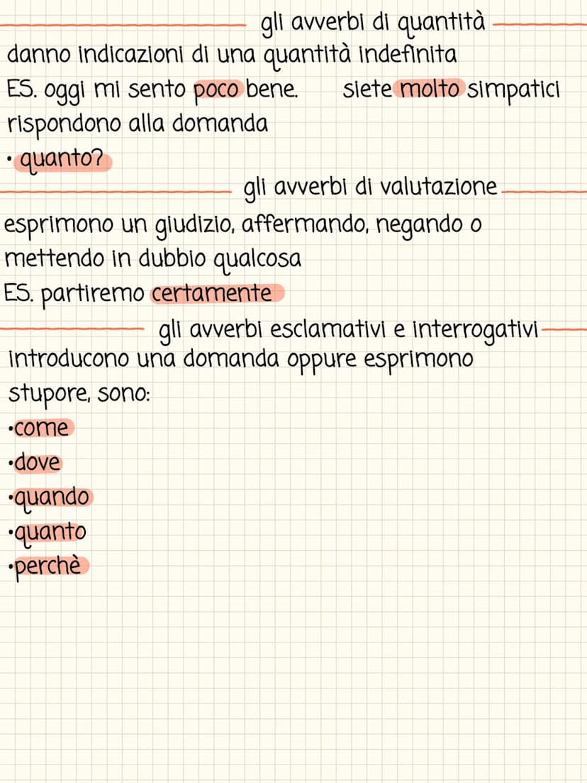 Caverbis
é la parte invariabile del discorso, che si aggiunge
a un altro elemento del discorso per modificarne il
significato qualificandolo