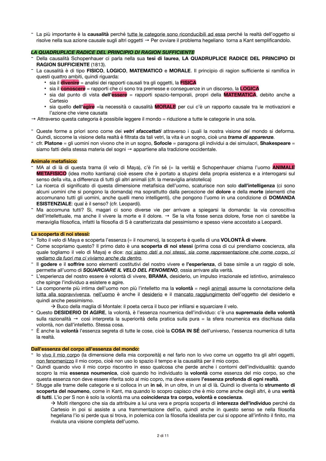 SCHOPENHAUER
- Schopenhauer è un filosofo che si contrappone alla filosofia hegeliana al di fuori di quella che è la tradizione (= sx e
dx h