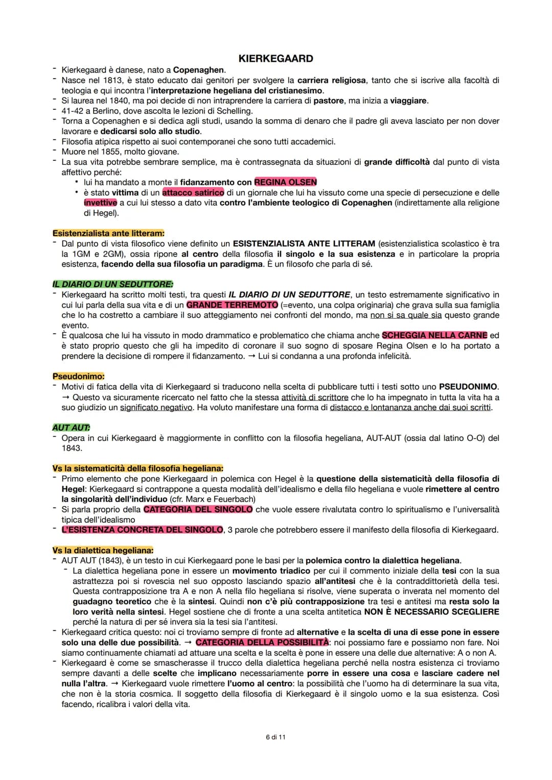 SCHOPENHAUER
- Schopenhauer è un filosofo che si contrappone alla filosofia hegeliana al di fuori di quella che è la tradizione (= sx e
dx h