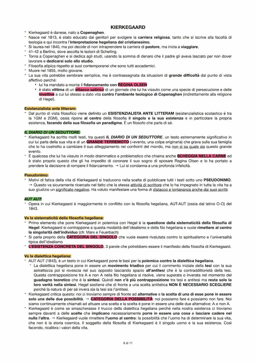 SCHOPENHAUER
- Schopenhauer è un filosofo che si contrappone alla filosofia hegeliana al di fuori di quella che è la tradizione (= sx e
dx h