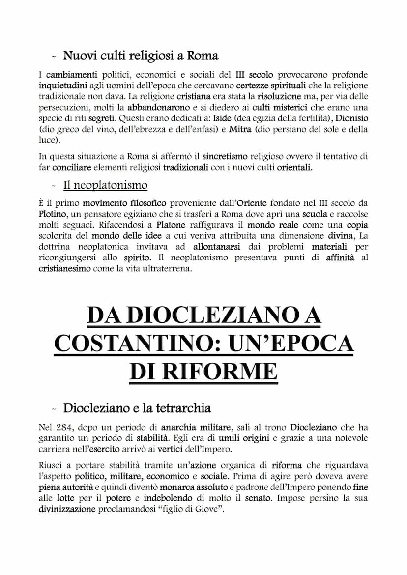 LA CRISI DEL III SECOLO
I problemi dell'Impero
I primi segnali di crisi emersero quando la gestione del vasto dominio dell'Impero
romano si 