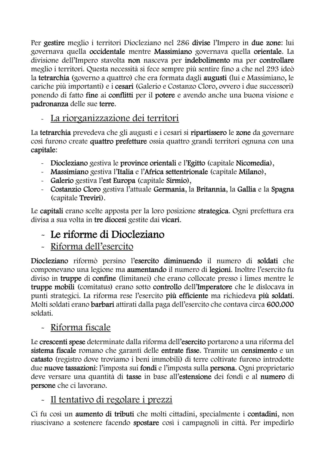LA CRISI DEL III SECOLO
I problemi dell'Impero
I primi segnali di crisi emersero quando la gestione del vasto dominio dell'Impero
romano si 