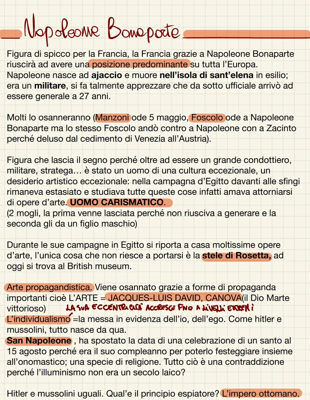 • Nopolcome Bonaparte
Figura di spicco per la Francia, la Francia grazie a Napoleone Bonaparte
riuscirà ad avere una posizione predominante 