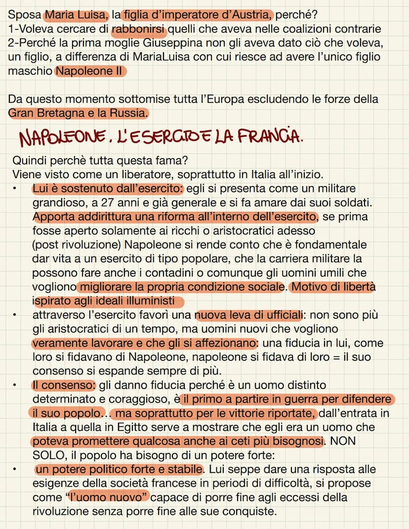 • Nopolcome Bonaparte
Figura di spicco per la Francia, la Francia grazie a Napoleone Bonaparte
riuscirà ad avere una posizione predominante 