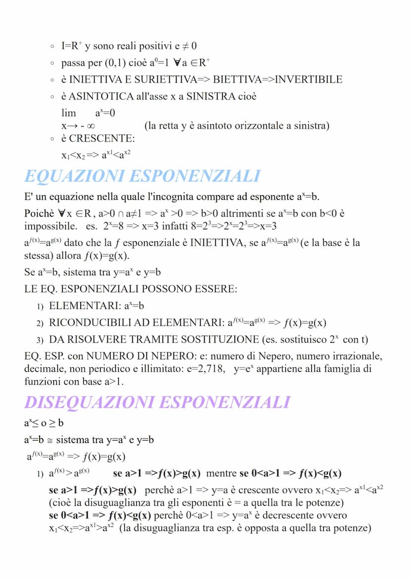 Le funzioni
Relazione: dati due insiemi (A e B) si ha una relazione quando è indicata una legge che
associa a un elemento di A uno o più ele