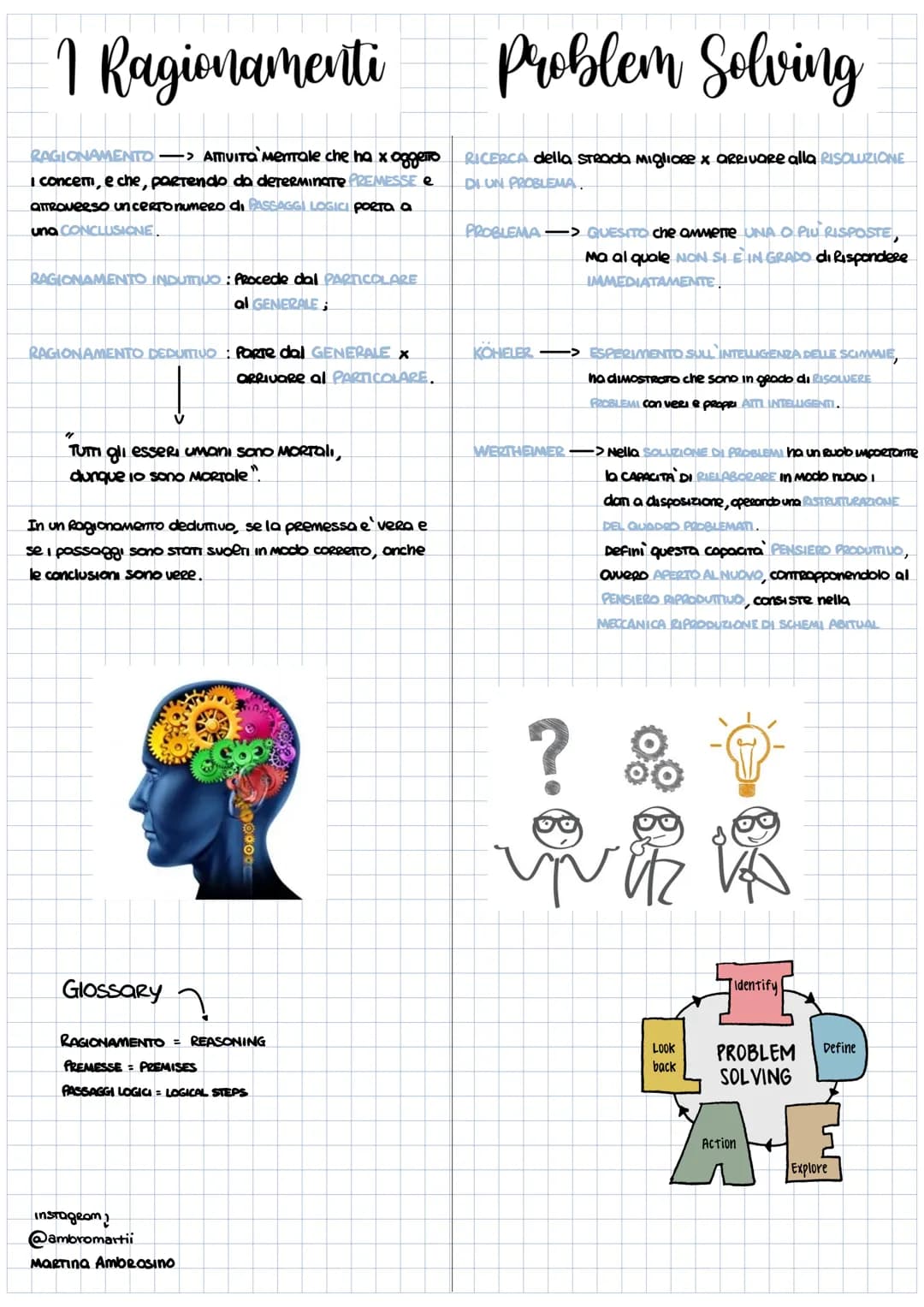 
<p>Il ragionamento è un'attività mentale che ha come oggetto i concetti, partendo da determinate premesse e attraverso un certo numero di p
