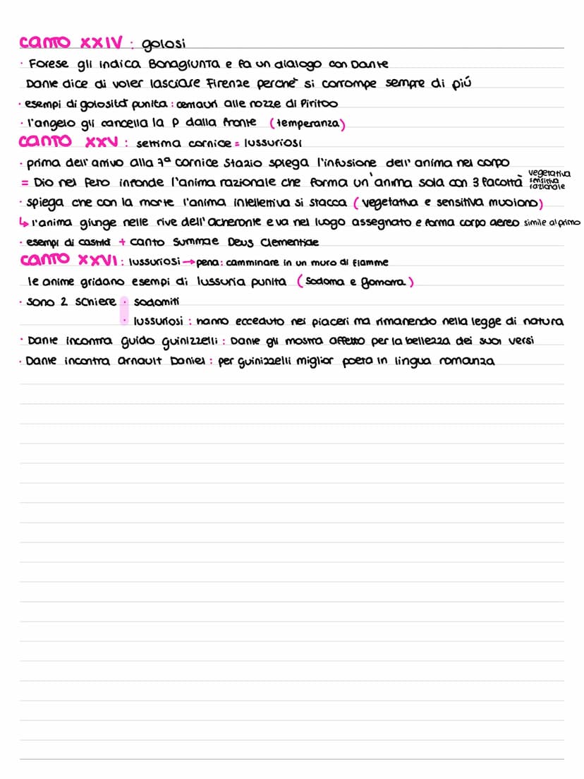 Purgatorio
invenzione di Dante = non c'è nelle sacre Scritture
l'idea si diffonde nell' alto Medioevo diventa ufficiale con il 2 concilio di
