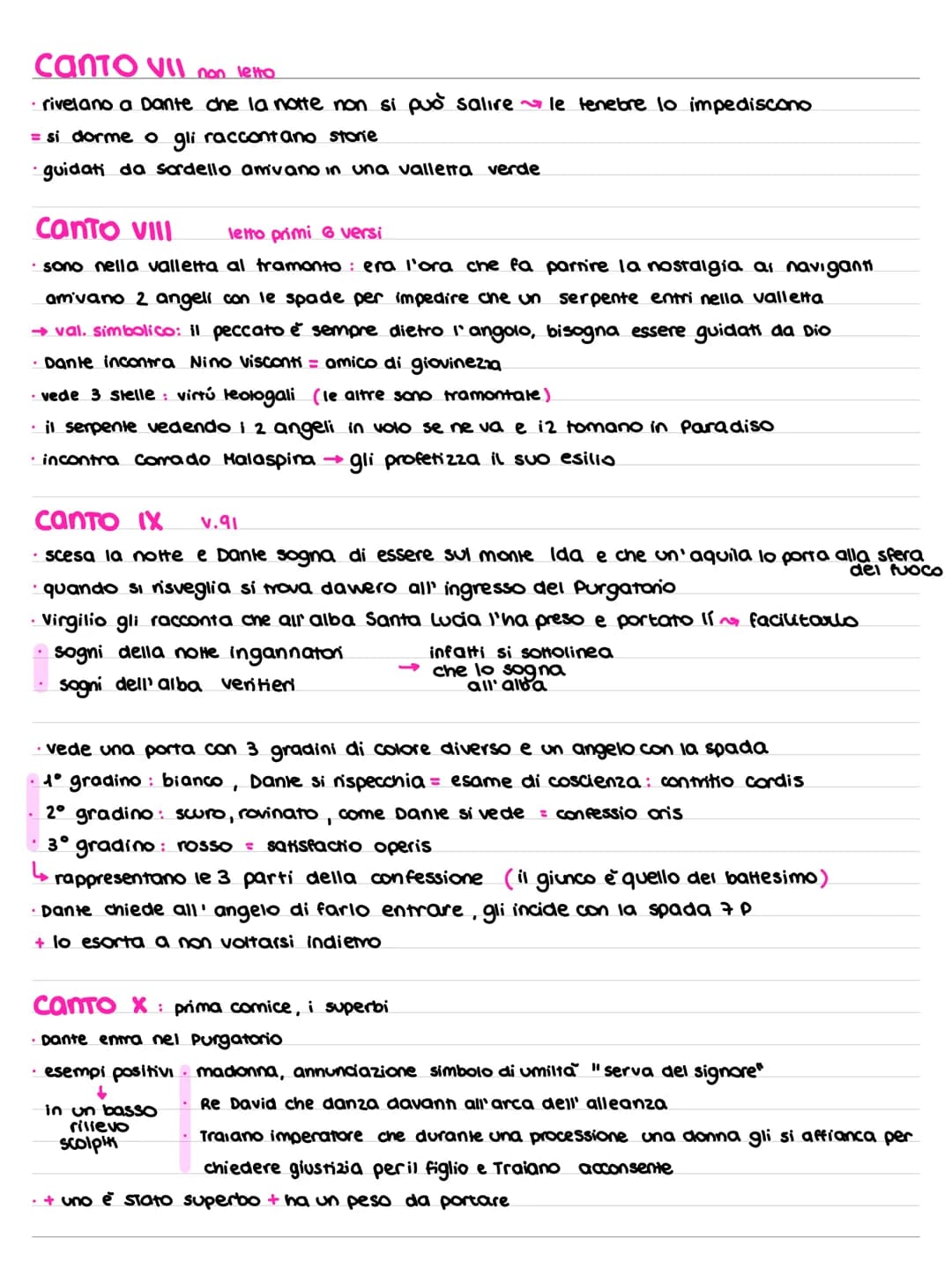 Purgatorio
invenzione di Dante = non c'è nelle sacre Scritture
l'idea si diffonde nell' alto Medioevo diventa ufficiale con il 2 concilio di