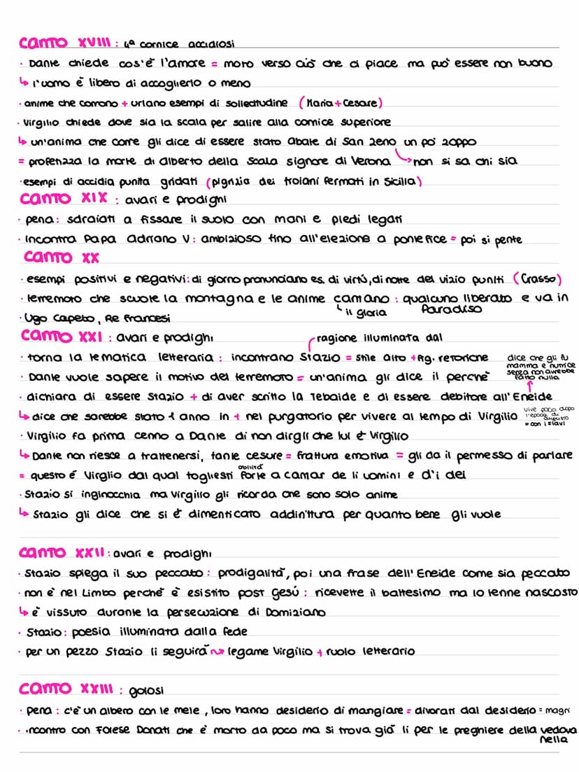 Purgatorio
invenzione di Dante = non c'è nelle sacre Scritture
l'idea si diffonde nell' alto Medioevo diventa ufficiale con il 2 concilio di