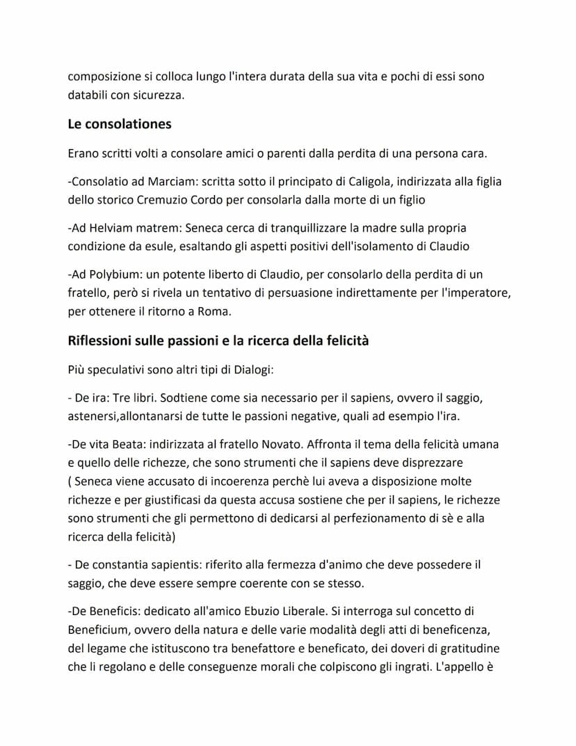 SENECA
Lucio Anneo Seneca nasce in Spagna, a Cordova, da una ricca famiglia provinciale
di rango equestre. Nel 4a.C si trasferisce a Roma do