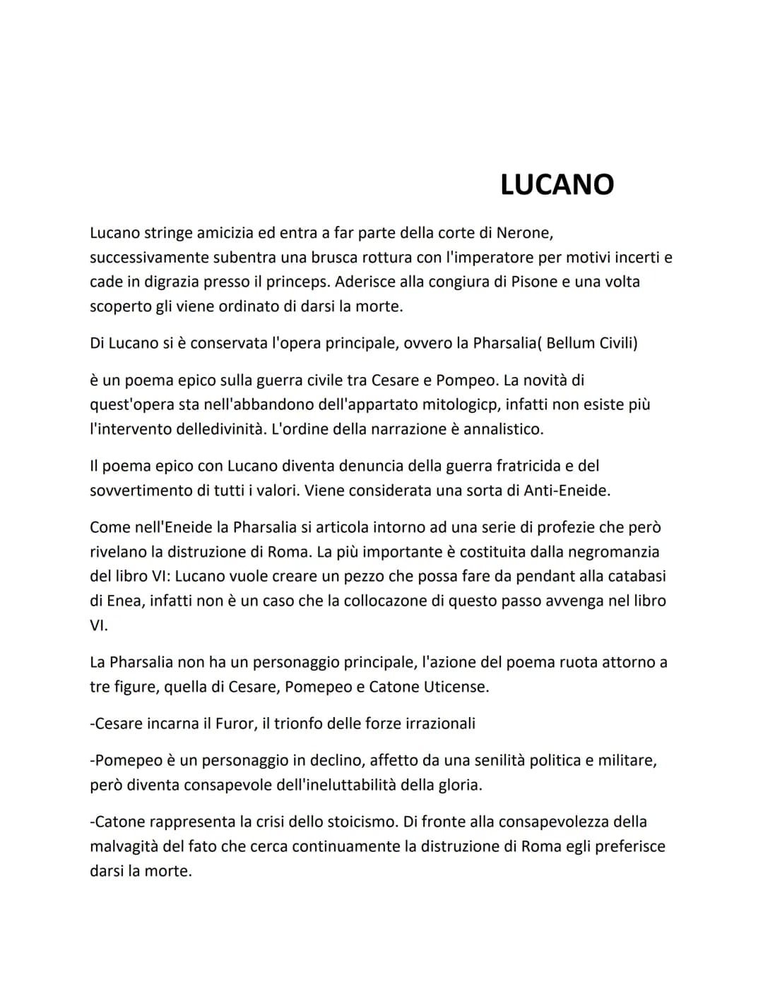 SENECA
Lucio Anneo Seneca nasce in Spagna, a Cordova, da una ricca famiglia provinciale
di rango equestre. Nel 4a.C si trasferisce a Roma do