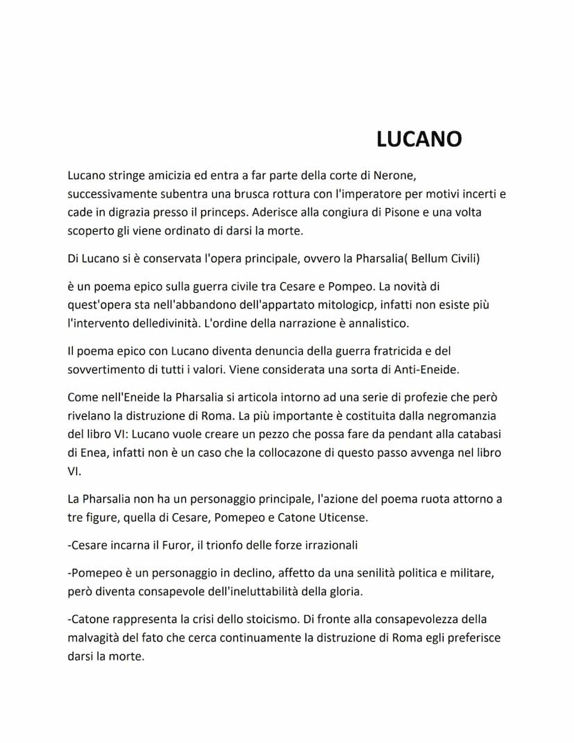 SENECA
Lucio Anneo Seneca nasce in Spagna, a Cordova, da una ricca famiglia provinciale
di rango equestre. Nel 4a.C si trasferisce a Roma do