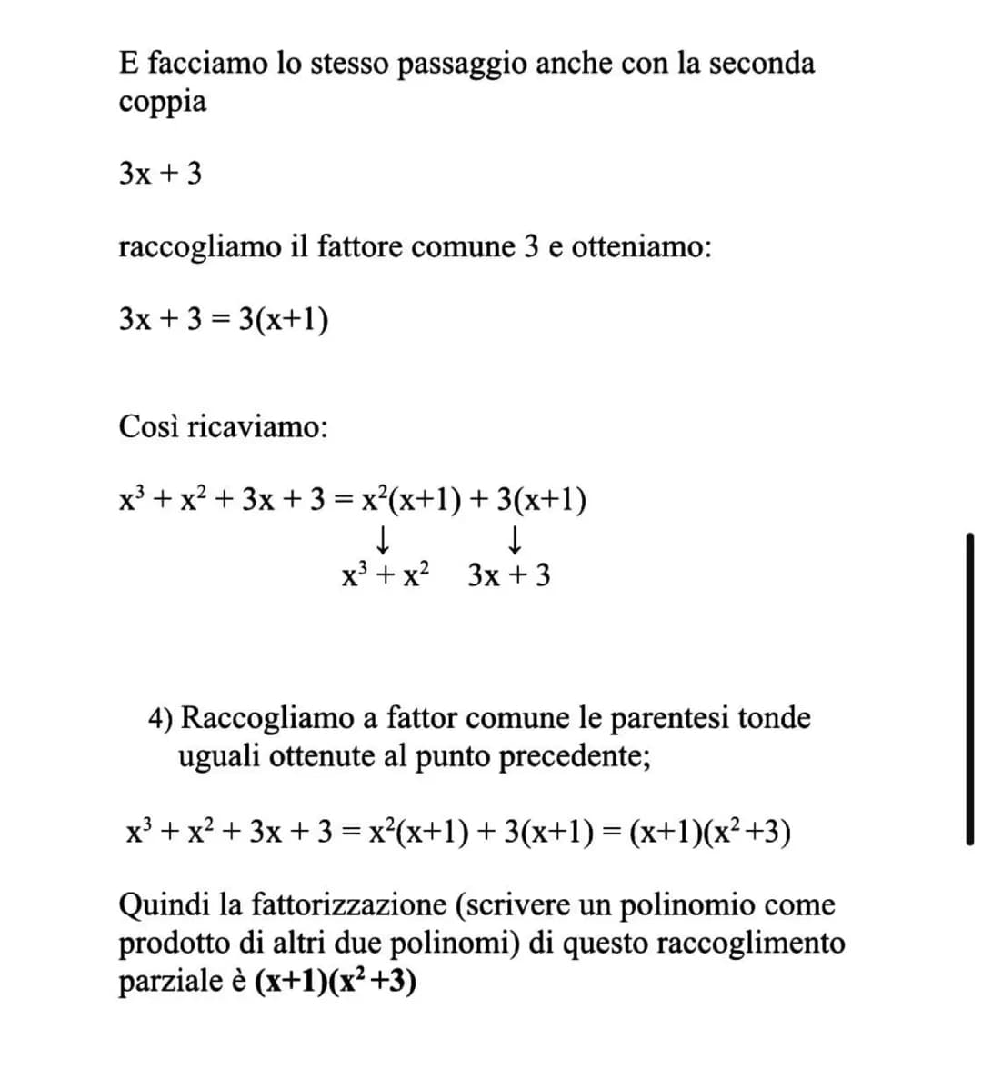 Il raccoglimento totale è una regola di scomposizione
dei polinomi che permette di raccogliere un termine
comune tra tutti i termini di un p