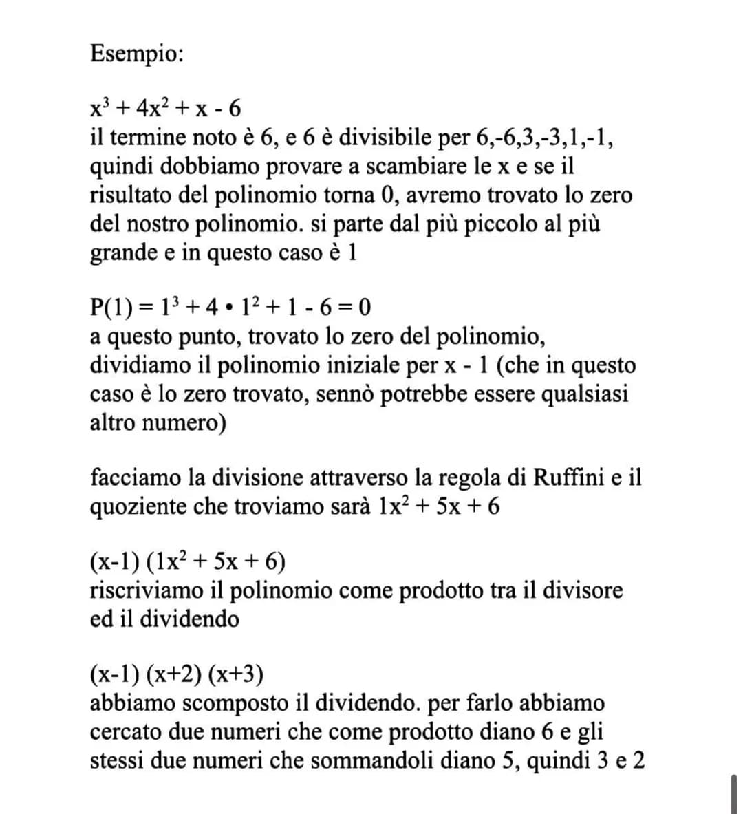 Il raccoglimento totale è una regola di scomposizione
dei polinomi che permette di raccogliere un termine
comune tra tutti i termini di un p