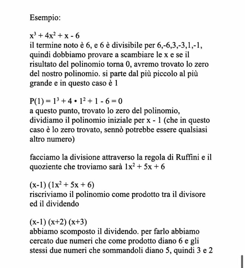 Il raccoglimento totale è una regola di scomposizione
dei polinomi che permette di raccogliere un termine
comune tra tutti i termini di un p