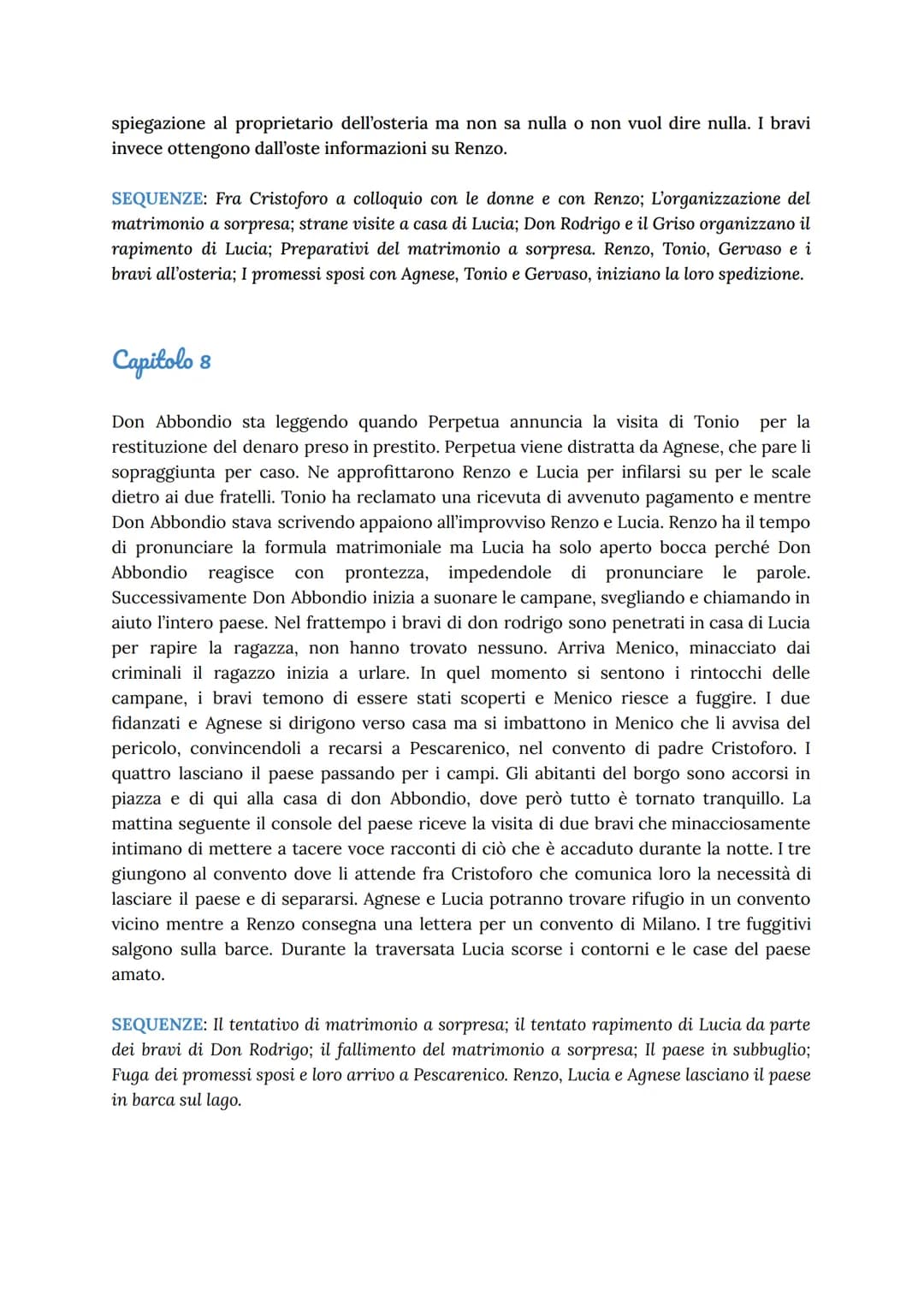 Capitolo 6
Il capitolo si apre con Don Rodrigo e fra Cristoforo che parlano. Padre Cristoforo
comunica il motivo della sua visita ma viene i