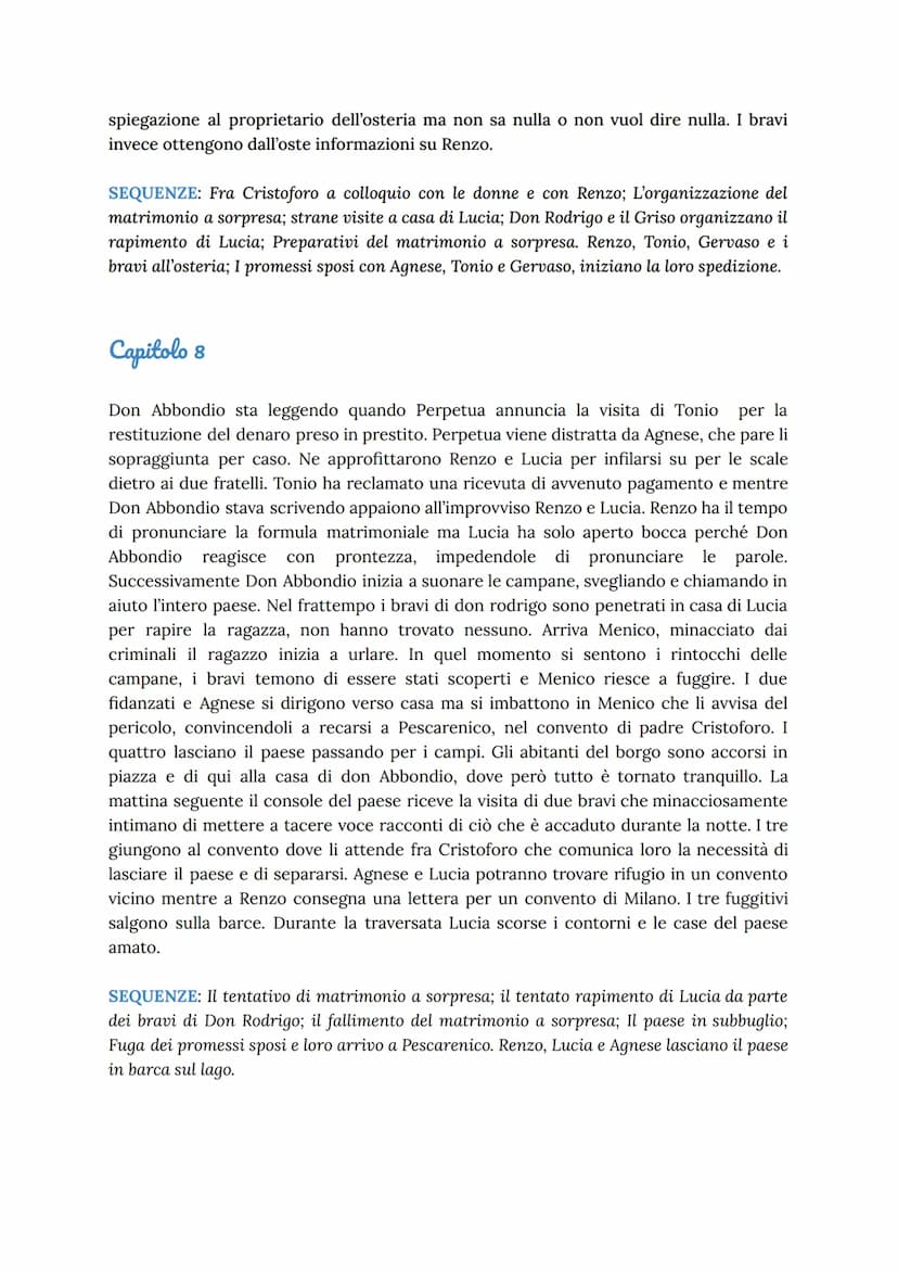 Capitolo 6
Il capitolo si apre con Don Rodrigo e fra Cristoforo che parlano. Padre Cristoforo
comunica il motivo della sua visita ma viene i