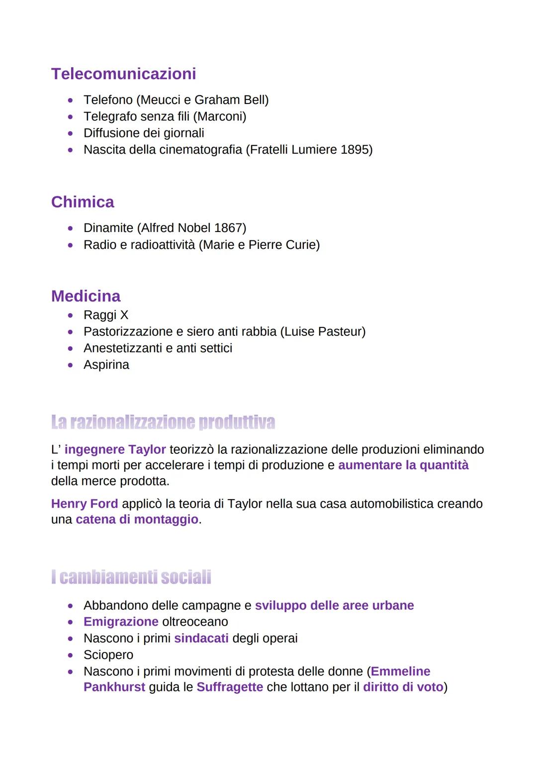 Seconda Rivoluzione Industriale
La Seconda Rivoluzione Industriale si sviluppa in Europa e negli Stati Uniti tra
la seconda metà dell'Ottoce