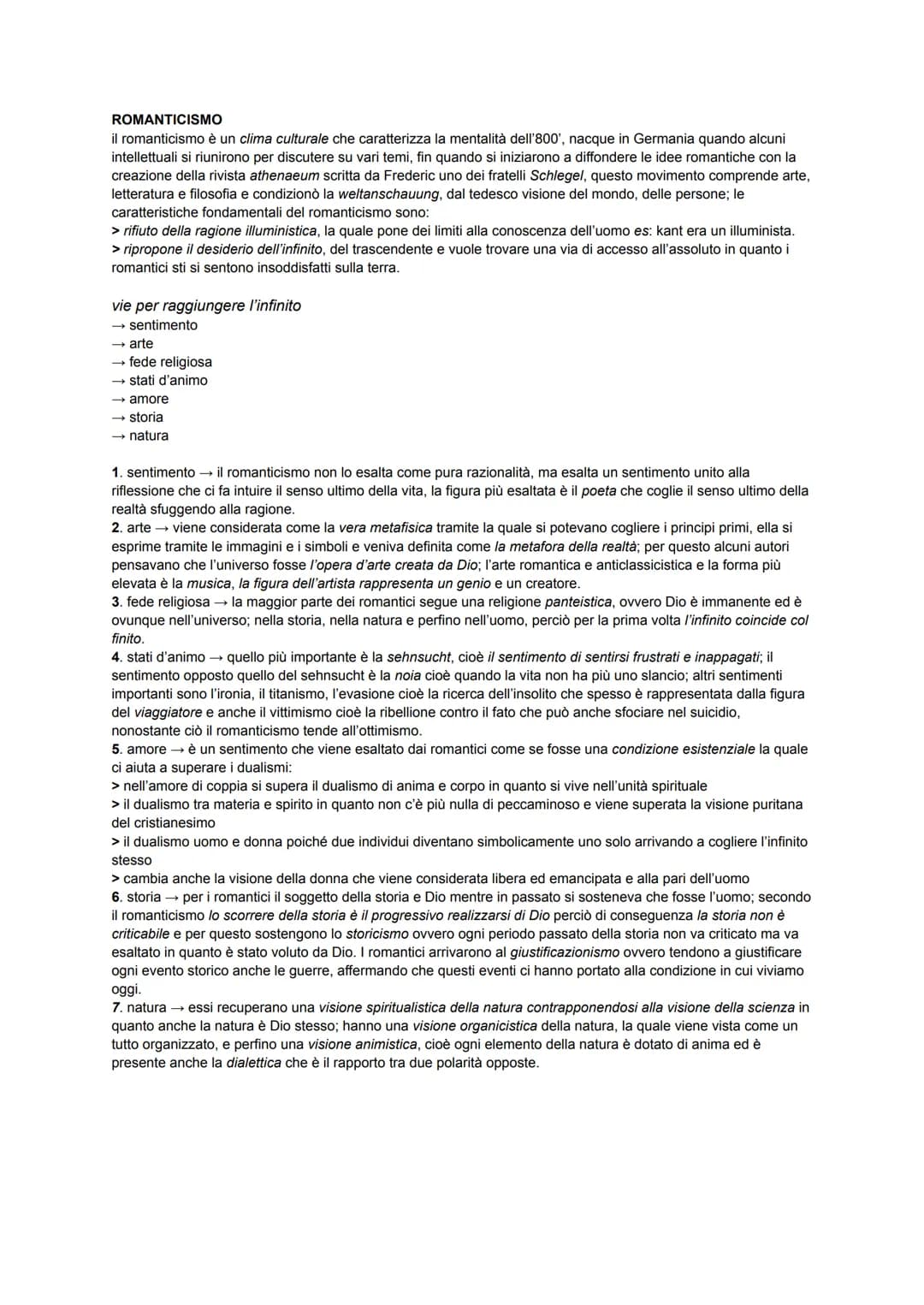 FILOSOFIA ROMANTICISMO
il romanticismo è un clima culturale che caratterizza la mentalità dell'800', nacque in Germania quando alcuni
intell