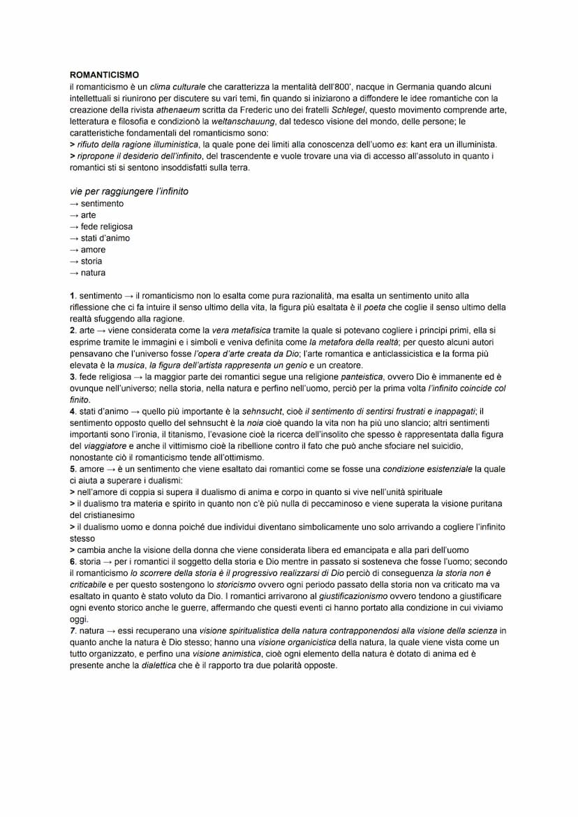FILOSOFIA ROMANTICISMO
il romanticismo è un clima culturale che caratterizza la mentalità dell'800', nacque in Germania quando alcuni
intell