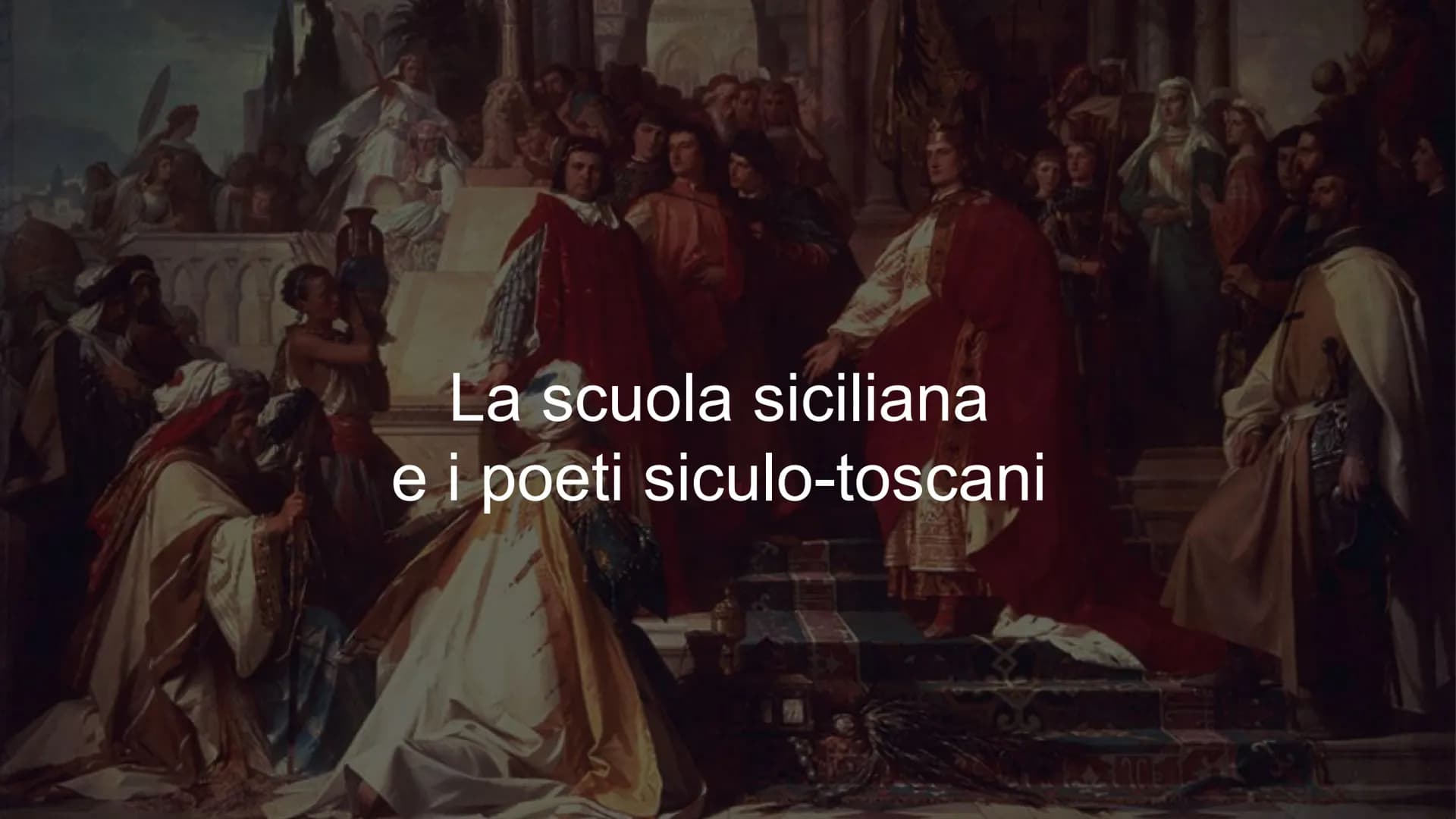 m
1445
La scuola siciliana
e i poeti siculo-toscani La scuola siciliana LA SCUOLA SICILIANA E I POETI SICULO-TOSCANI / LA SCUOLA SICILIANA
L