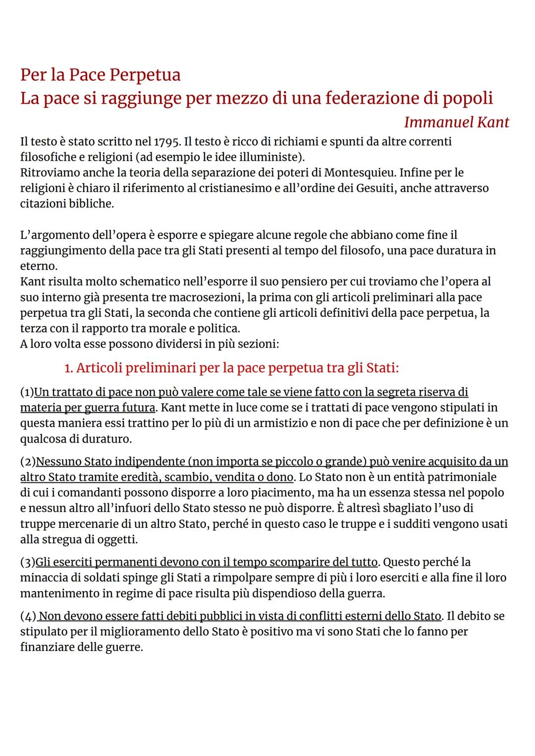 Per la Pace Perpetua
La pace si raggiunge per mezzo di una federazione di popoli
Immanuel Kant
Il testo è stato scritto nel 1795. Il testo è