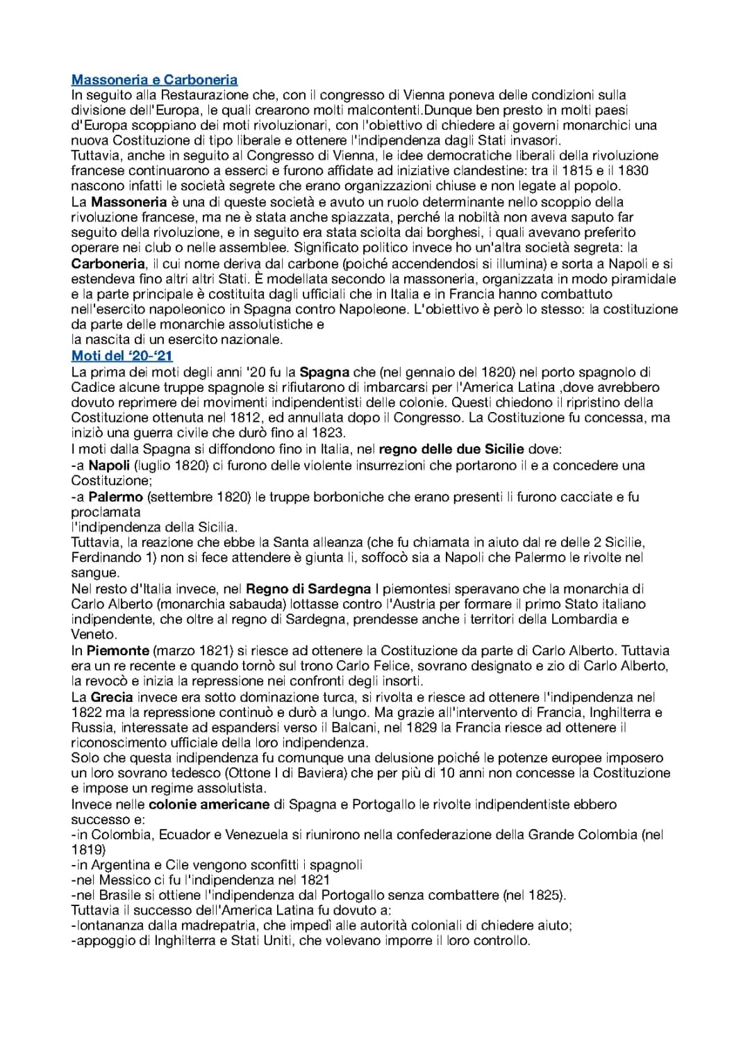 Moti rivoluzionari del 20/21, 30/31