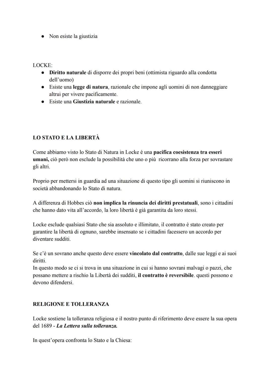 LOCKE
Locke è considerato il fondatore dell'empirismo inglese, una filosofia moderna che si
sviluppa tra 1600 e 1700.
Questo pensiero rappre