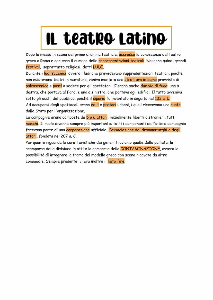 Origini della Letteratura
Possiamo ricondurre la nascita della letteratura latina nel 240 a. C. quando il tarantino Livio
Andronico mette in